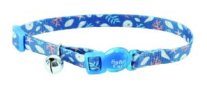 Safe Cat® Fashion Adjustable Breakaway Collar, Under the Sea Cat  3/8" x 8"-12"