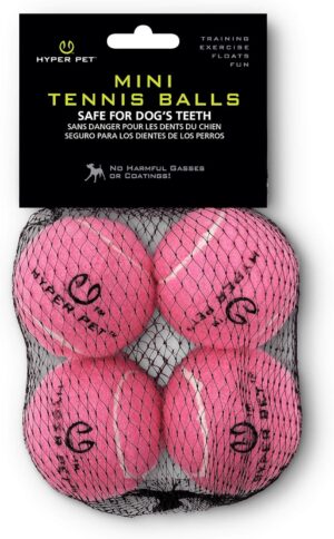 HYPER PET PINK MINI TENNIS BALLS - 4PK