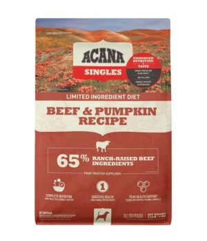 Acana D Beef & Pmpk 4.5lb Singles Limited Ingr Diet