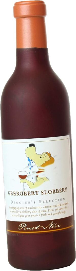 VIP Silly Squeakers Wine Bottle Grobert Slobbery Vinyl Dog Toy