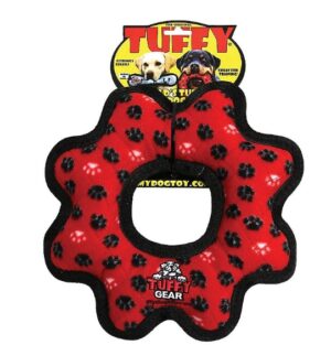 Tuffy Ultimate Gear Ring Red Dog Toy