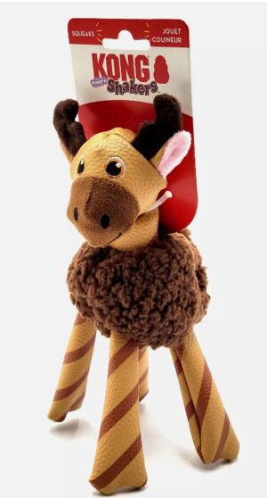 Floofs Shakers Moose XS/Sm Crinkley Squeaky Plush Toss & Shake Dog Toy