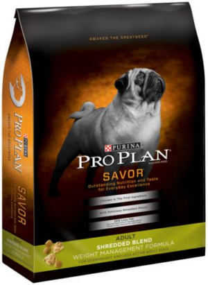 Pro Plan Weight Management Shredded Blend Chicken & Rice Dog 34 lb