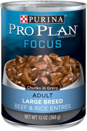 Pro Plan Beef & Rice Chunks in Gravy Large Breed Dog 12 / 13 oz