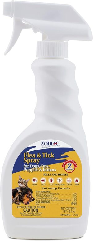 ZODIAC FLEA & TICK SPRAY FOR DOGS & CATS 16 OZ