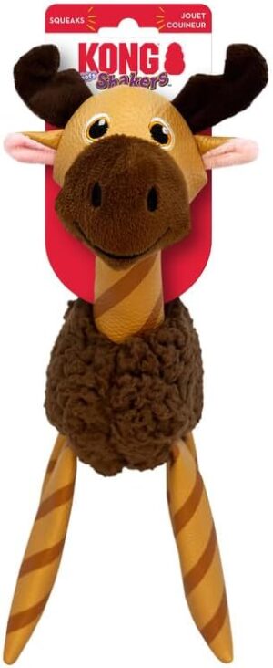 Kong Floofs Shakers Moose Dog Toy Brown Medium