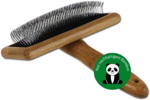 Bamboo Groom Slicker Pin Brush Lg