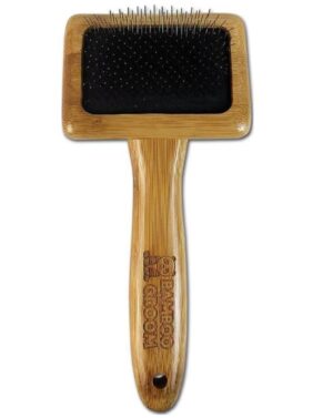 Bamboo Groom Slicker Brush Md