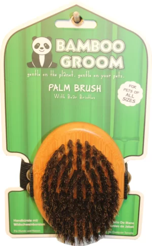 Bamboo Groom Palm Boar Bristle Brush