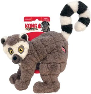 Kong Scampers Lemur Dog Toy Grey Medium