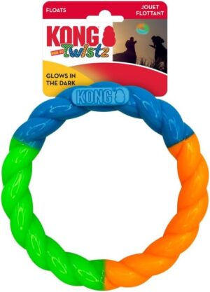 Kong Twistz High-Viz Ring Dog Toy Small