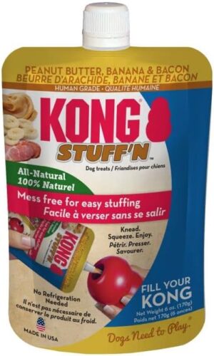 Kong Stuff'N All Natural Peanut Butter Bacon Banana Treat 6 oz