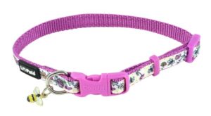 Li'l Pals® Charming Ribbon Overlay Dog Collar, Li'l Bumble Bees, Petite X-Small Dog 1pc 3/8" x 6-8"