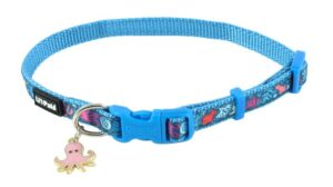 Li'l Pals® Charming Ribbon Overlay Dog Collar, Li'l Sea Creatures, Petite Small Dog 1pc 3/8" x 8-12"