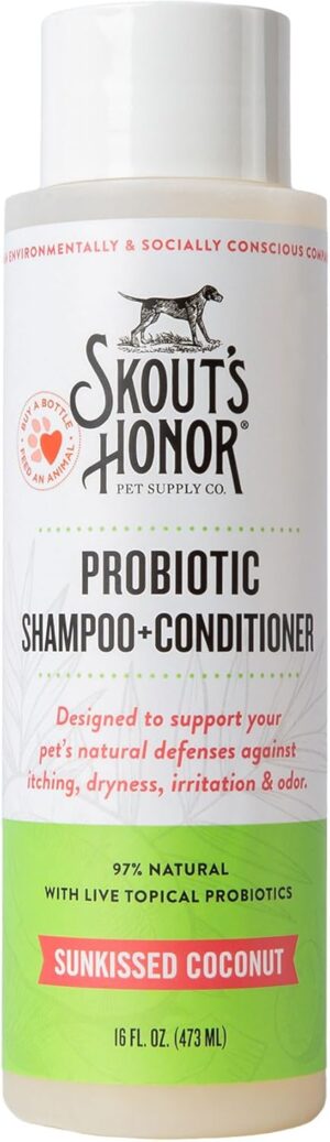 Skout's Honor Probiotic Pet Shampoo & Conditioner with Avocado Oil & Omega