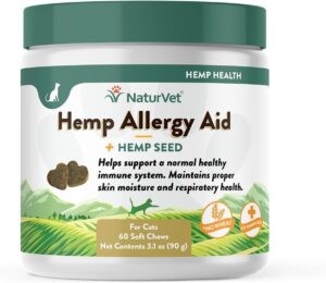 NaturVet Hemp Allergy Aid Plus Hemp Seed For Cats -- 60 Soft Chews