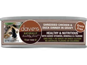 Dave's - Shredded Chicken & Duck Dinner in Gravy Wet Cat Food 2.8oz