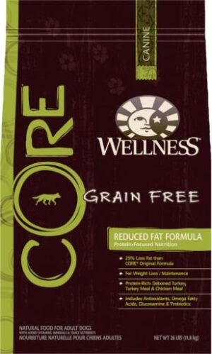 Wellness Core Natural Grain Free Dry Dog Food Reduced Fat Recipe 24 lb