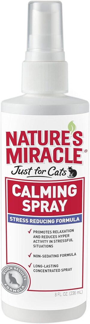 Nature's Miracle Just For Cats Calming Spray 8oz Bottle