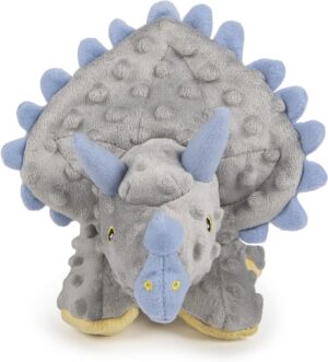 Worldwise GoDog Dinos Frills Chew Guard Toy Grey Large