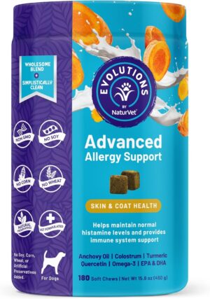 NaturVet Evolutions Advanced Allergy Support 180ct Soft