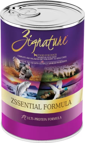 Zignature Zssential Multi-Protein Formula Canned Dog Food, 13-oz,