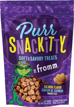 Fromm Purr Salmon Flavor Snackitties Cat Treats 3oz