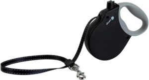 Alcott Adventure Retractable Leash, Black, 16ft, Up To 65lb Medium