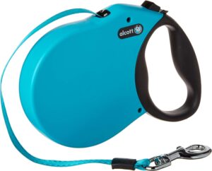 Alcott Adventure Retractable Leash, Blue, 24ft, Up To 110lb