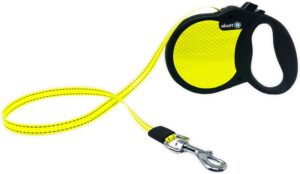 Alcott Adventure Retractable Leash, Safety Yellow, 16ft, Up To 25lb