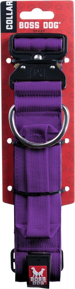 Boss Dog Tactical Collar (Medium, Purple)