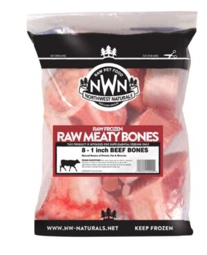 Northwest Naturals Dog Raw Frozen 1-2" Beef Bone 8pk