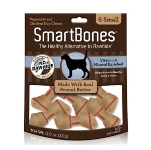 SMARTBONES PEANUT BUTTER SMALL 6 PK