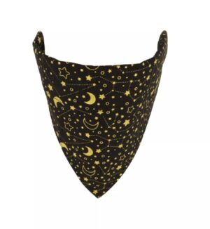 Accent Metallic Bandana Bright Black Galaxy