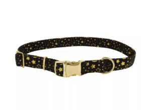 Accent Metallic Adjustable Dog Collar Bright Black Galaxy