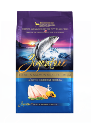 ZIGNATURE DOG KIBBLE TROUT & SALMON 25 LB