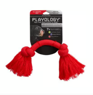 Playology Dri-Tech Rope Beef Scented Dog Toy