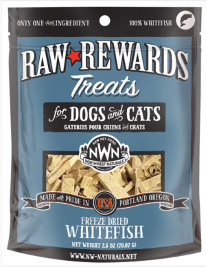 NORTHWEST NATURALS RAW REWARDS TREATS | WHITEFISH 2.5 OZ