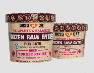 BOSS DOG FROZEN RAW CAT FOOD | TURKEY RECIPE 8 OZ