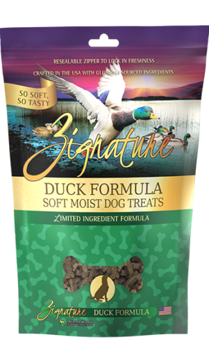 ZIGNATURE DUCK FORMULA SOFT MOIST TREATS FOR DOGS 4oz