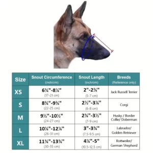 Breathable & Comfortable Dog Muzzle M / grey - Image 2