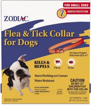 Zodiac Flea & Tick Collar For Dogs, Dog Flea, Small