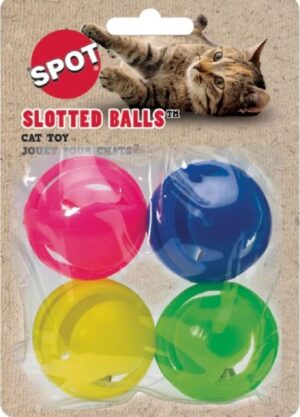 Spot Slotted Balls Assorted Cat Toy 1.5 inch 4 Count