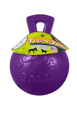 Jolly Pets Tug n Toss Ball Dog Toy, Purple, Extra Large