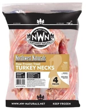 NORTHWEST NATURALS FROZEN RAW MEATY BONES | TURKEY NECKS 4 CT