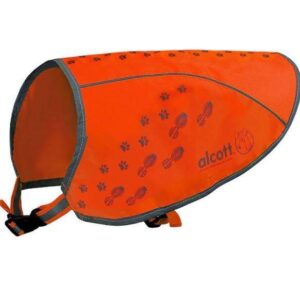 Alcott Visibility Dog Vest with Reflective Trim, Neon Orange Small