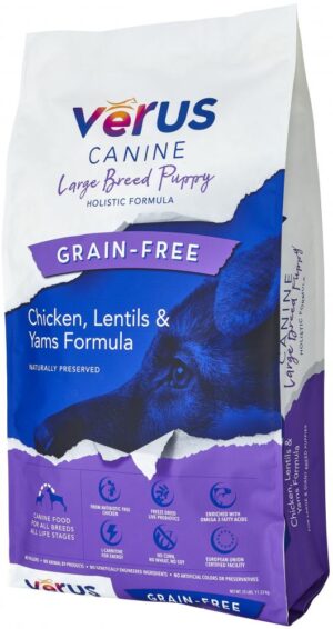 Verus Grain-Free Fresh Meat Formula Large Breed Puppy Dry Dog Food - 25lb Bag